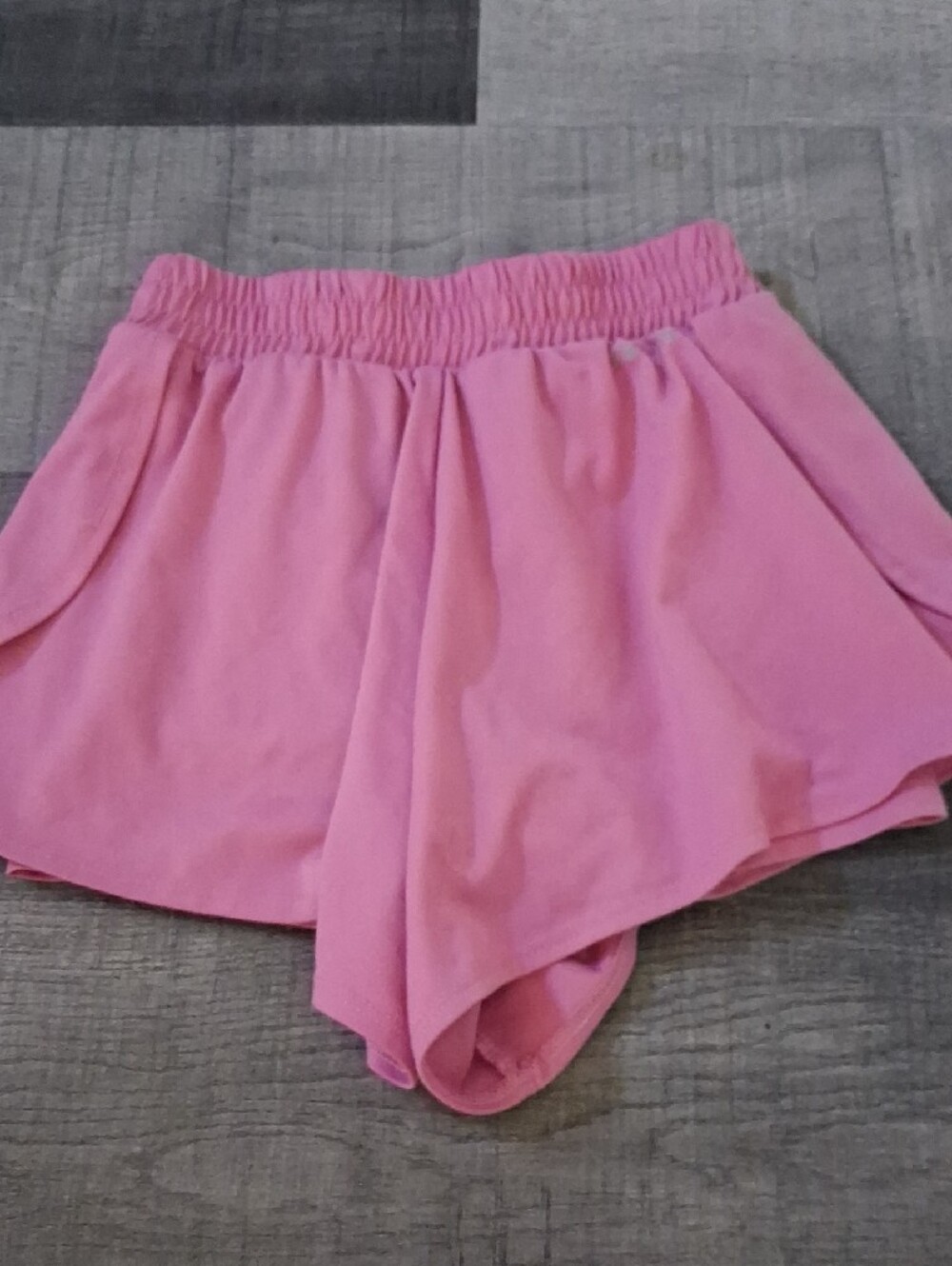 Nike Pink Athletic Flared Running Shorts with White Swoosh - Picture 2 of 4